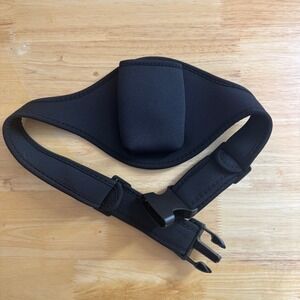 Black Neoprene Mic Belt Pouch Water Resistant with Adjustable Strap and Buckle